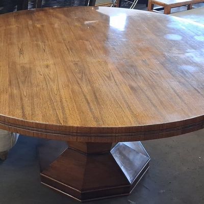 Sale Photo Thumbnail #388: Mid-Century Modern Pedestal Dining Table 2'5 highx5'x5' wide 