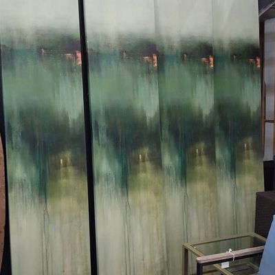 Sale Photo Thumbnail #408: Contemporary Abstract Four-Panel Landscape Painting