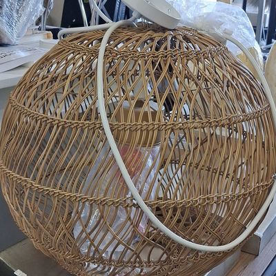 Sale Photo Thumbnail #409: Serena & Lily Woven Rattan Pendant Light