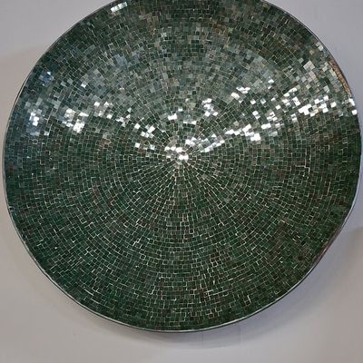 Sale Photo Thumbnail #414: Pair of Decorative Green Mosaic Wall Chargers