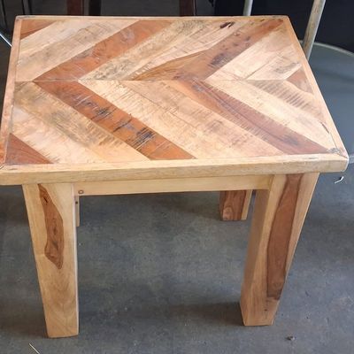 Sale Photo Thumbnail #463: Reclaimed Wood Herringbone End Table