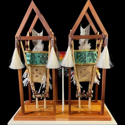 David McCarthy Mixed-Media Sculpture “Facing Life Together”