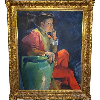 Original Henry Carter Signed Expressive Portraiture