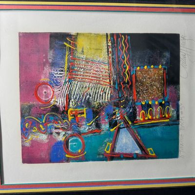 Signed Cecilia Mayr Mid-Century “Turning Back #5”