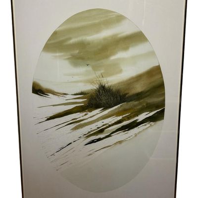 MCM Fran Larsen Coastal Landscape Watercolor