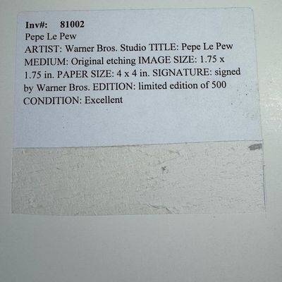 Pair of Warner Bros. Limited Edition Tinted Color Etchings