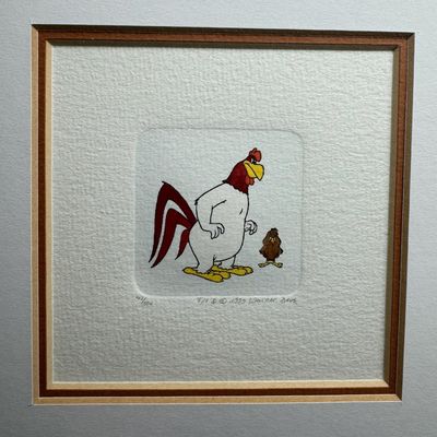 Pair of Warner Bros. Limited Edition Tinted Color Etchings
