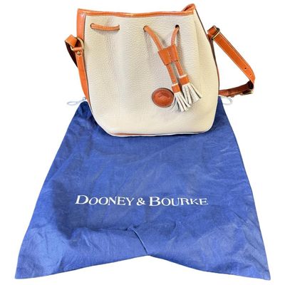 Vintage Dooney & Bourke All Weather Leather Drawstring Bucket Bag