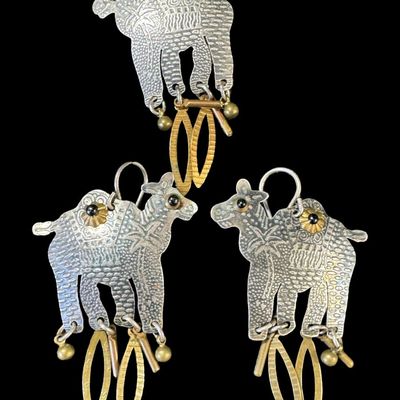 Marked Sterling Silver Millodot Designer Ensemble