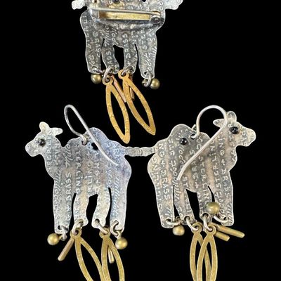 Marked Sterling Silver Millodot Designer Ensemble