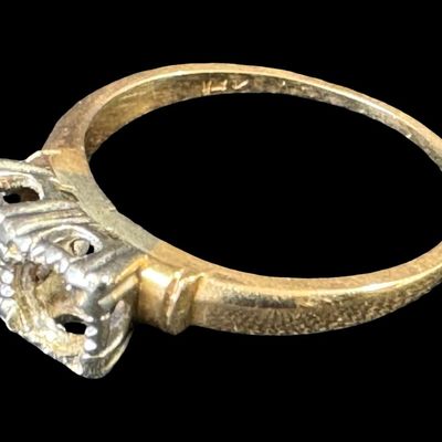Stamped 14K Gold Vintage Ring