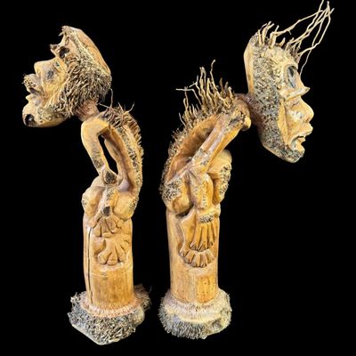 Palm Trunk “Wood Spirits” Sculptures