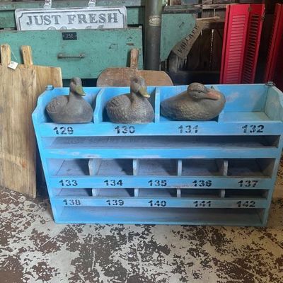 Sale Photo Thumbnail #15: Vintage Wooden Tool Cubby Hole