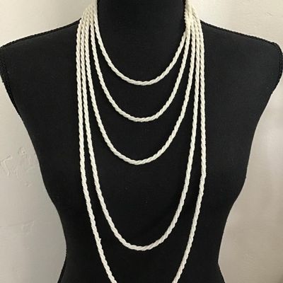 Vintage white zcech Multi layered necklace