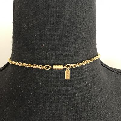 Rare, beautiful vintage, 1928 gold tone, faux pearl large locket pendant, long chain necklace excellent condition