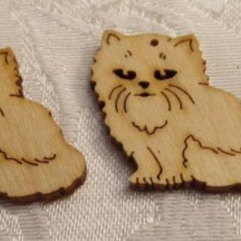 Sale Photo Thumbnail #119: The wood figures are laser-cut charms for decorating with seed beads, See pictures