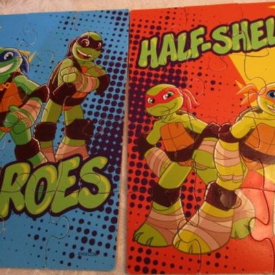 Sale Photo Thumbnail #325: Like new, 1 puzzle has 24 pieces, 2 have 16 pieces, and 2 have 12 pieced, each piece of the puzzles is numbered on the back, see pictures