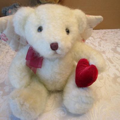 Sale Photo Thumbnail #551: Steel blue bear is a Boyd's jointed bear, Angel bear is a Russ, see pictures