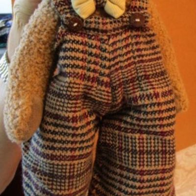 Sale Photo Thumbnail #560: Steel blue bear is a Boyd's jointed bear, Angel bear is a Russ, see pictures