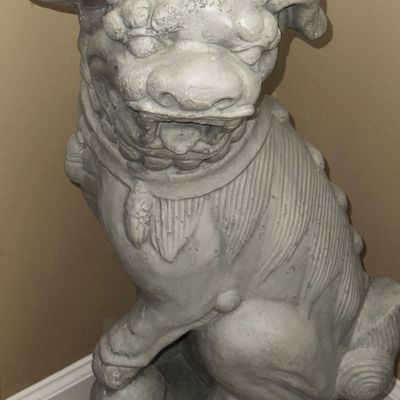 Foo Dog Installation Statute (Heavy Stone)
