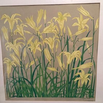 Sale Photo Thumbnail #216: Noted Artist JUDITH SHAHN (1929-2009) Artist Limited Edition 16/100 Frame Size 24" x 26" in VG Preowned Condition. FREE Local Pickup Only by Appointment in Berlin, NJ 08009.