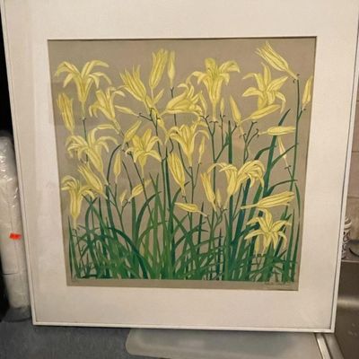 Sale Photo Thumbnail #215: Noted Artist JUDITH SHAHN (1929-2009) Artist Limited Edition 16/100 Frame Size 24" x 26" in VG Preowned Condition. FREE Local Pickup Only by Appointment in Berlin, NJ 08009.