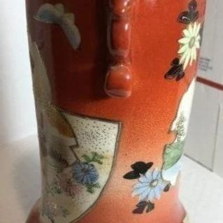 Sale Photo Thumbnail #260: Scarce Early Japanese Kutani 11.5" Tall Vase Preowned from an Estate as Pictured. $15 Domestic Shipping.