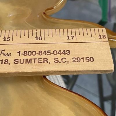 Sale Photo Thumbnail #274: Unique Huge Mid-Century Art Glass Pedestal Bowl w/Scalloped Edges 7" Tall & 18" Wide in VG Preowned Condition. $18 Domestic Shipping.
