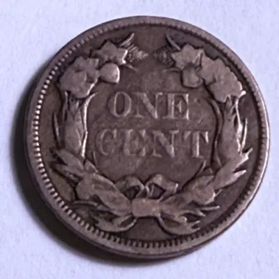Sale Photo Thumbnail #561: 1857 FINE/VF CONDITION FLYING EAGLE CENT AS PICTURED. $5 DOMESTIC SHIPPING.