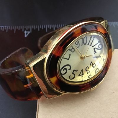 Vintage Tortoise Cuff Watch
