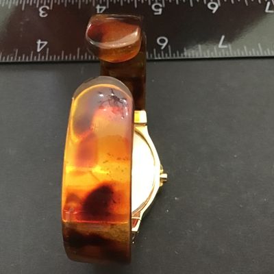 Vintage Tortoise Cuff Watch