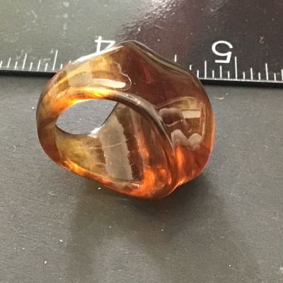 Vintage super Cool Amber Like Ring Not Tested Unique