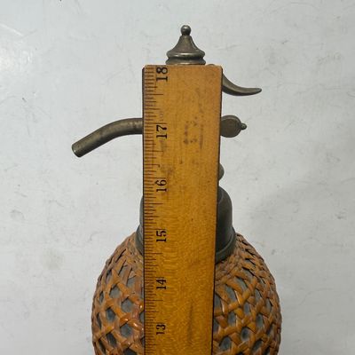 Sale Photo Thumbnail #213: Antique double-gourd seltzogene (also known as a gasogene), a late 19th-century device used to carbonate beverages at home. chip in the base glass, see photos, Made in France.
