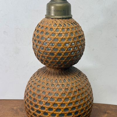 Sale Photo Thumbnail #212: Antique double-gourd seltzogene (also known as a gasogene), a late 19th-century device used to carbonate beverages at home. chip in the base glass, see photos, Made in France.