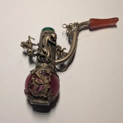 Stone Carved Animal Smoking Pipes #16