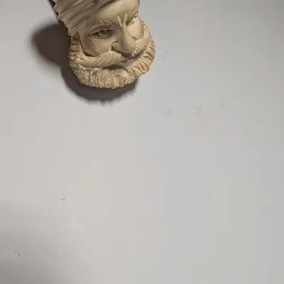 Carved Smoking Pipes Arab Man Head Figural #9