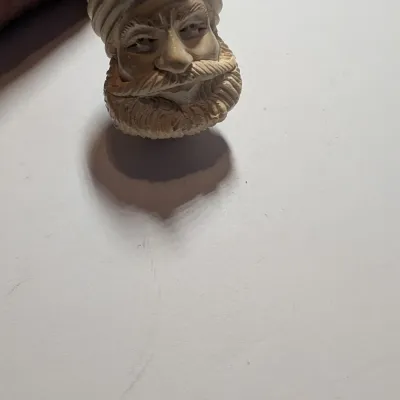 Carved Smoking Pipes Arab Man Head Figural #9