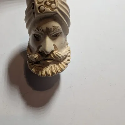 Carved Smoking Pipes Arab Man Head Figural #9