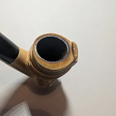 Carved Smoking Pipes Arab Man Head Figural #9