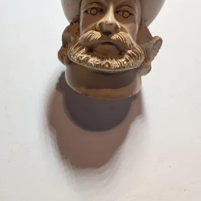 Carved Smoking Pipes Arab Man Head Figural #9