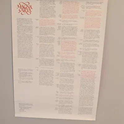 Magna Carta US Constitution Bicentennial Celebration, Phil, PA 1987 Poster
