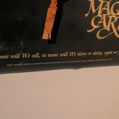 Magna Carta US Constitution Bicentennial Celebration, Phil, PA 1987 Poster