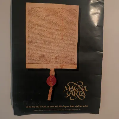 Magna Carta US Constitution Bicentennial Celebration, Phil, PA 1987 Poster
