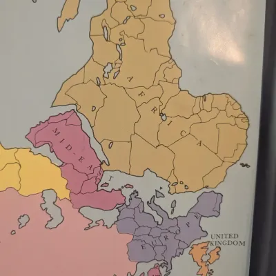 New Zealand "No Longer Down Under" Upside Down World Map