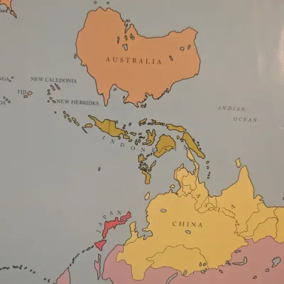 New Zealand "No Longer Down Under" Upside Down World Map