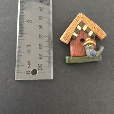 Sale Photo Thumbnail #41: Very cute bird house brooch Please see attached pictures