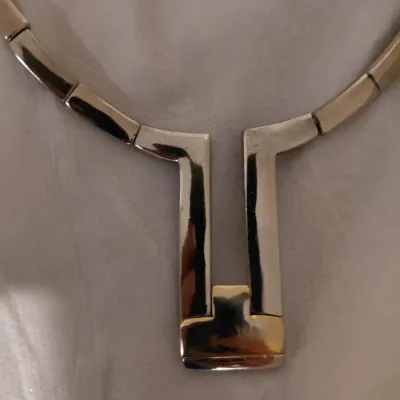 Beautiful Designer Collar Length Geo Design Necklace