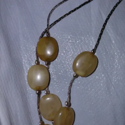 Multi Strand Lemon Quartz Crystal (Amber/Citrine) Silver Clasp