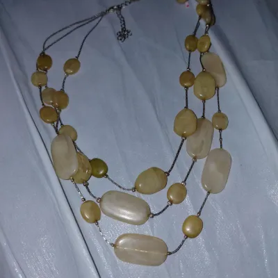 Multi Strand Lemon Quartz Crystal (Amber/Citrine) Silver Clasp