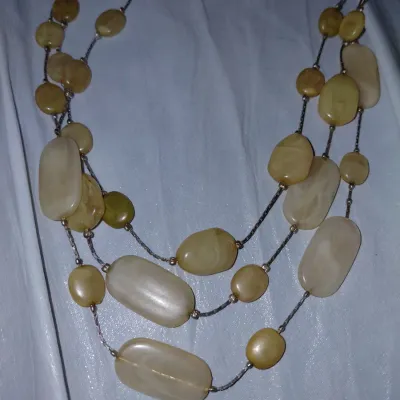 Multi Strand Lemon Quartz Crystal (Amber/Citrine) Silver Clasp